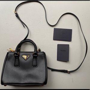 Authentic Prada Saffiano Mini Crossbody Bag